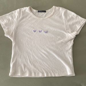 Brandy Melville butterfly baby tee